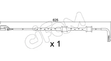 JAGUAR датчик зносу гальм. колод. задній F-TYPE 2.0 12- CIFAM SU.382