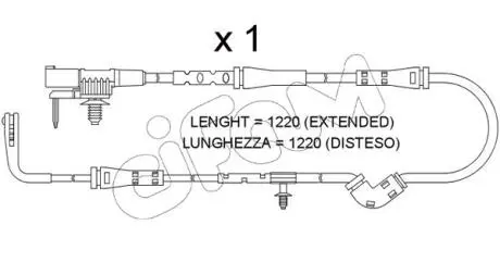 LAND ROVER Датчик зносу гал. колодок DISCOVERY SPORT 2.0 14- CIFAM SU.386