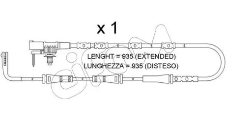 JAGUAR Датчик зносу гал. колодок (задн.) XF 2.0 15- CIFAM SU.392