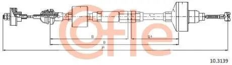 Трос зчеплення механ. VW Golf-Vento (mod) 9/96- (1053/700) COFLE 10.3139