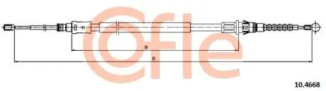 Трос ручного гальма зад. Л/П 308 (4A_, 4C_) 2007/09- COFLE 10.4668