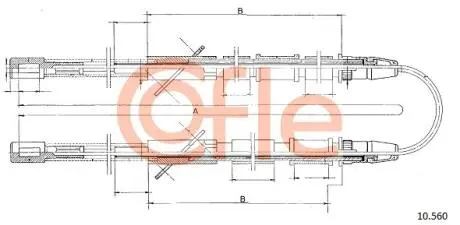 Трос ручника COFLE 10.560
