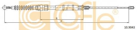 Трос стояночного гальма COFLE 10.9043 (фото 1)