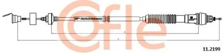 Трос сцепления Berlingo/Partner 1.6HDi 05- (BE4R) (с авторег.) (882/690) COFLE 11.2199