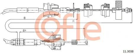 Трос зчеплення COFLE 11.3038