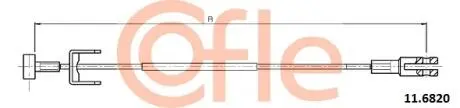 Трос ручного гальма (середина) Opel Vivaro B 1.6D 06.14- COFLE 11.6820