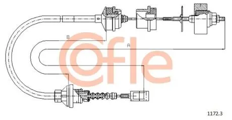 Трос зчеплення Fiat Ducato 1,9D/TD 94-01 L 1060mm COFLE 1172.3