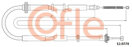 Трос ручного гальма COFLE 120774