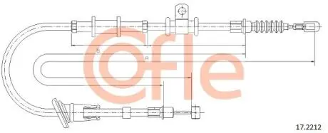 Трос ручника COFLE 17.2212