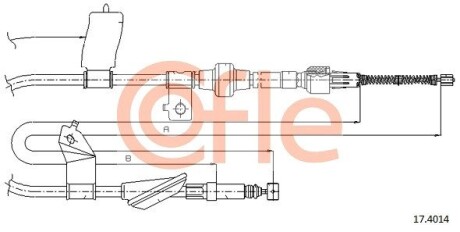Трос ручного гальма COFLE 174014