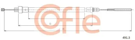 Трос стояночного гальма зад. лівий PSA Jumpy/Expert/Scudo 95- COFLE 491.3