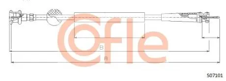 Трос спидометра Scudo/Jumpy/Expert 96- (1137) COFLE S07101