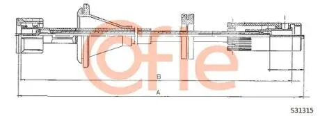 Трос спідометра Audi 100 84- COFLE S31315