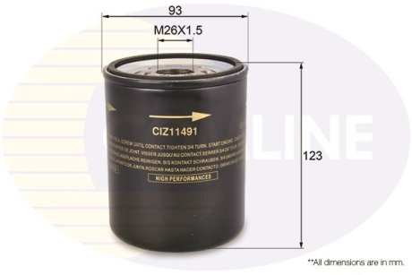- Фільтр оливи (аналогWL7178/OC326) Comline CIZ11491