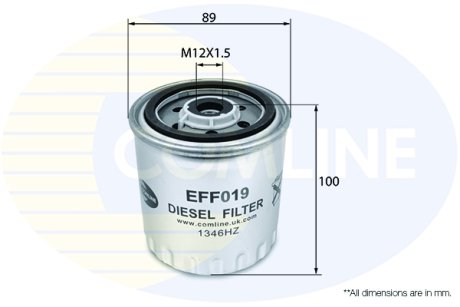 - Фільтр палива (аналогWF8048/KC63/1D) Comline EFF019 (фото 1)