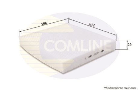 - Фільтр салону (аналогWP9290/LA395) Comline EKF185 (фото 1)