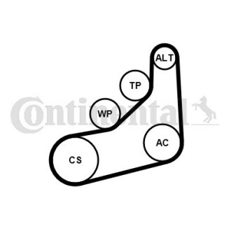 Комплект ГРМ CONTITECH 6PK1157EXTRAK1