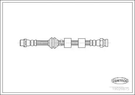 Шланг гальмівний передній CORTECO 19026875