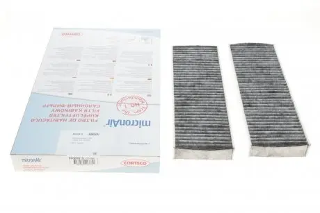 Фільтр салону вугільний cc1282 citroen CORTECO 80000615