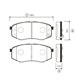 Гальмівні колодки Hyundai Tucson IX20, IX35 FWD 10 - передн. OLD CKKH-41 CTR GK0495