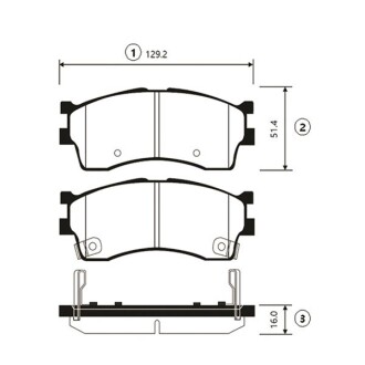 Тормозные колодки KIA Carens, Clarus, Rio SF R 14" передн. OLD CKKK-9 CTR GK0515