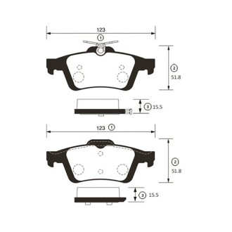 Гальмівні колодки Ford Focus Mazda 3,5 Opel Vectra C, Renault Laguna задн. OLD CKMZ-13 CTR GK0659