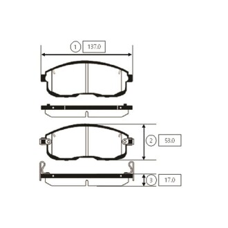 Гальмівні колодки NISSAN VERSA передн. CTR GK0731