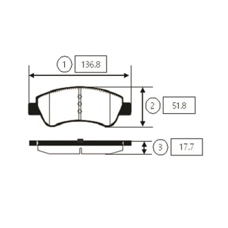 Гальмівні колодки CITROEN C3, C4, DS3 Peugeot 206, 207 передн. OLD CKPU-6 CTR GK0863