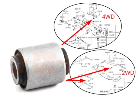Сайлентблок поперечного рычага внутренний (CVKH-94) CTR GV0078