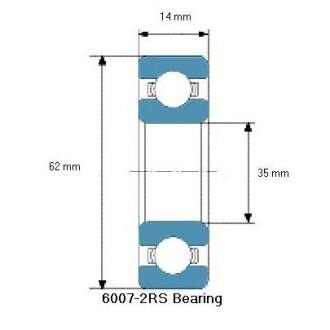 Подшипник (35x62x14) CX 6007-2RS