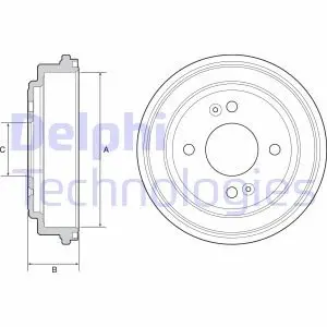 Тормозной барабан Delphi BF551