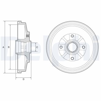 Барабан гальмівний Delphi BF577