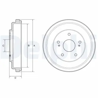 SUZUKI Гальмівний барабан SX4 / SX4 CLASSIC 07- Delphi BF609