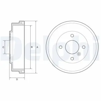 Тормозной барабан Delphi BF627