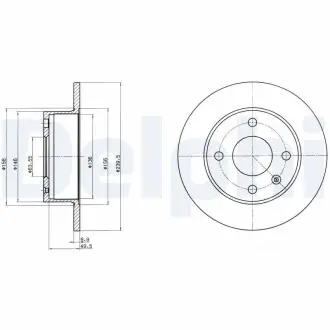 Тормозной диск Delphi BG2376