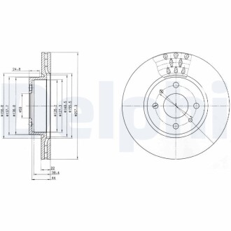 Гальмівний диск Delphi BG2413