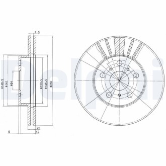 Тормозной диск Delphi BG2596