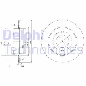 Тормозной диск Delphi BG3070