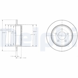 Гальмівний диск Delphi BG3595