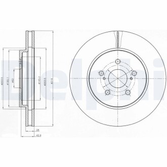 Тормозной диск Delphi BG4253