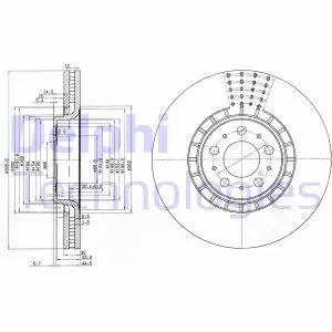 Тормозной диск Delphi BG9783C