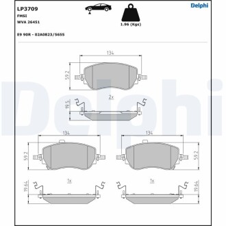 Гальмівні колодки Delphi LP3709