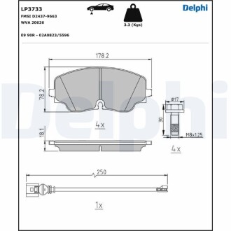 Гальмівні колодки Delphi LP3733