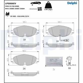 Гальмівні колодки Delphi LP5006EV