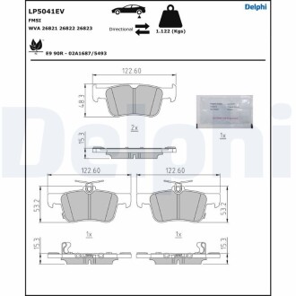 Гальмівні колодки Delphi LP5041EV