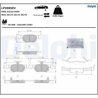 Гальмівні колодки Delphi LP5085EV