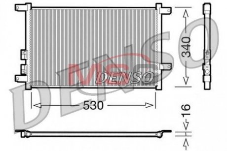 Радиатор кондиционера DENSO DCN01011