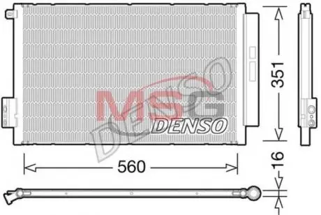 Радиатор кондиционера DENSO DCN09043