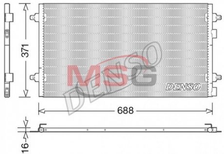 Радиатор кондиционера DENSO DCN13004