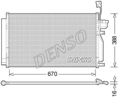 Радіатор кондиціонера DENSO DCN15002 (фото 1)